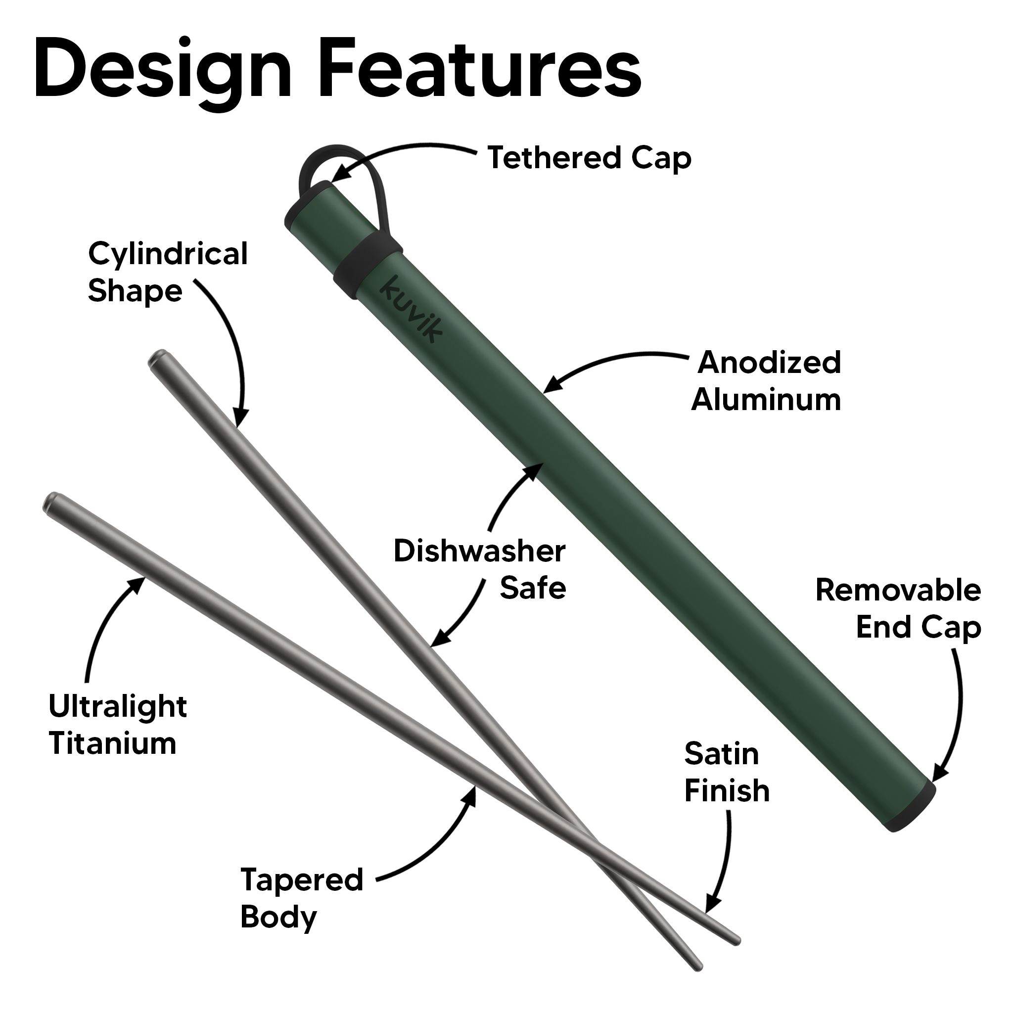 Kuvik Titanium Chopsticks