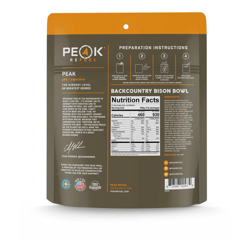 Peak Refuel Backcountry Bison Bowl