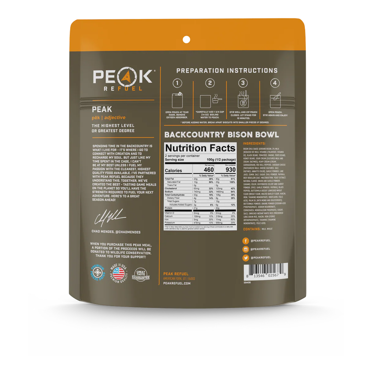 Peak Refuel Backcountry Bison Bowl