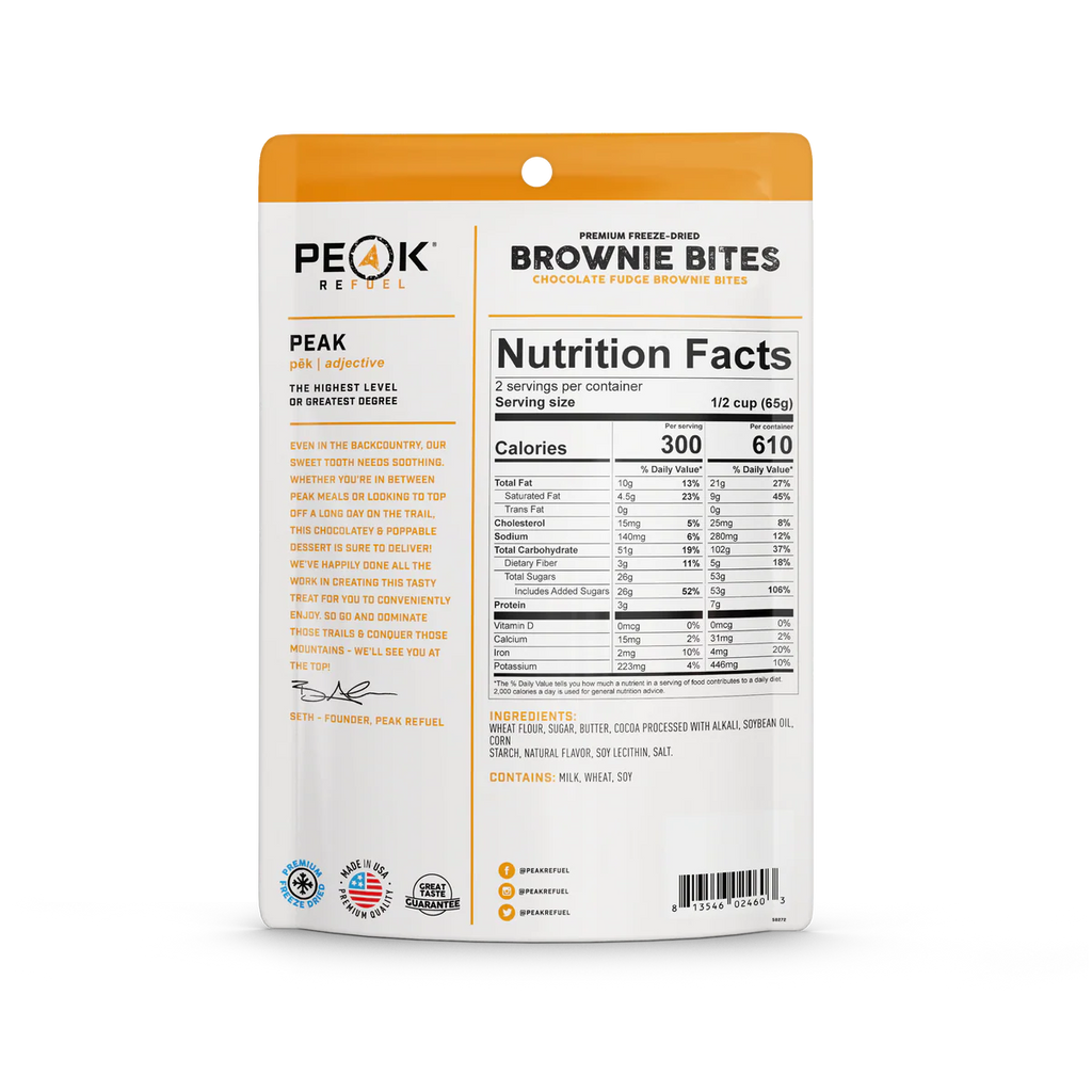 Peak Refuel Chocolate Fudge Brownie Bites