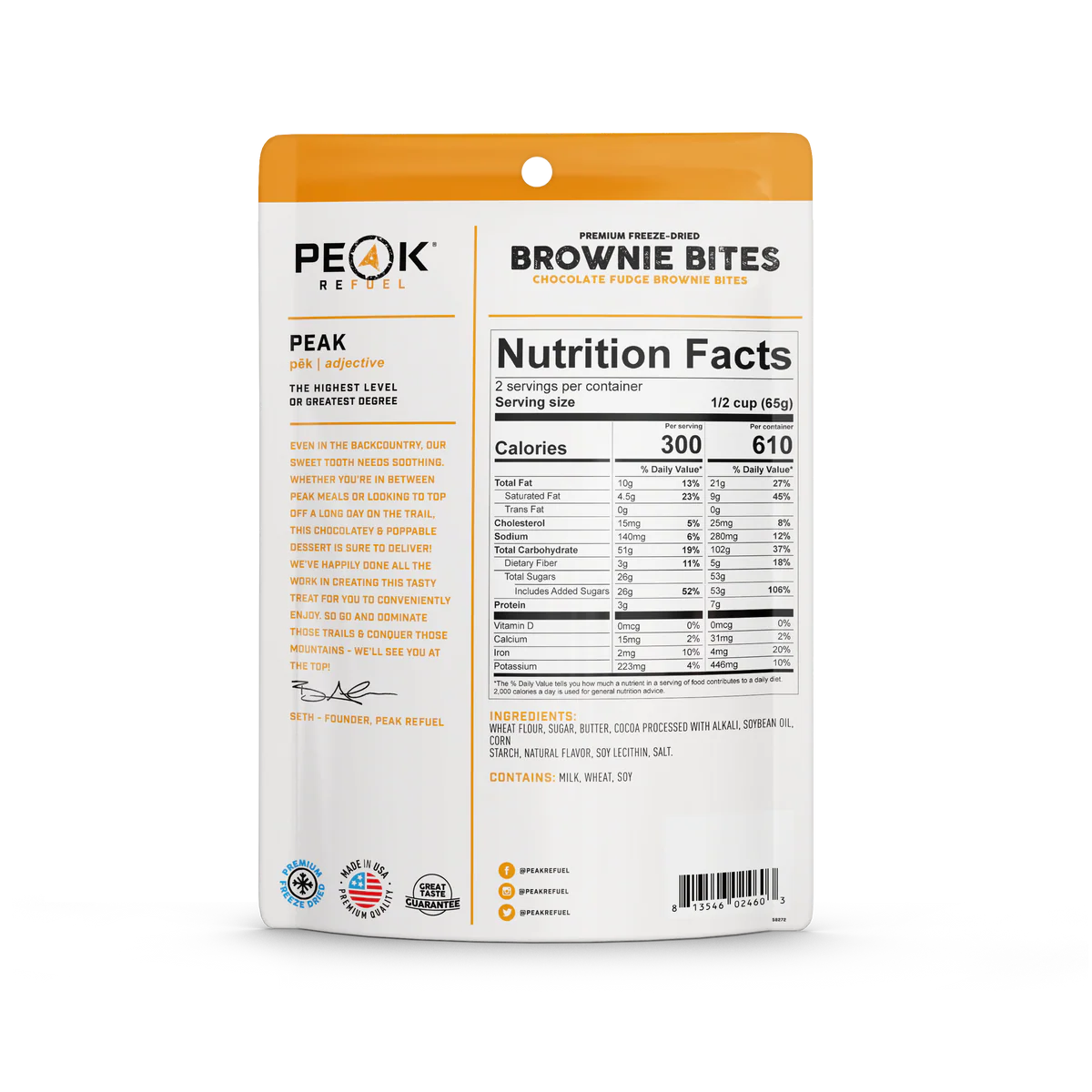 Peak Refuel Chocolate Fudge Brownie Bites