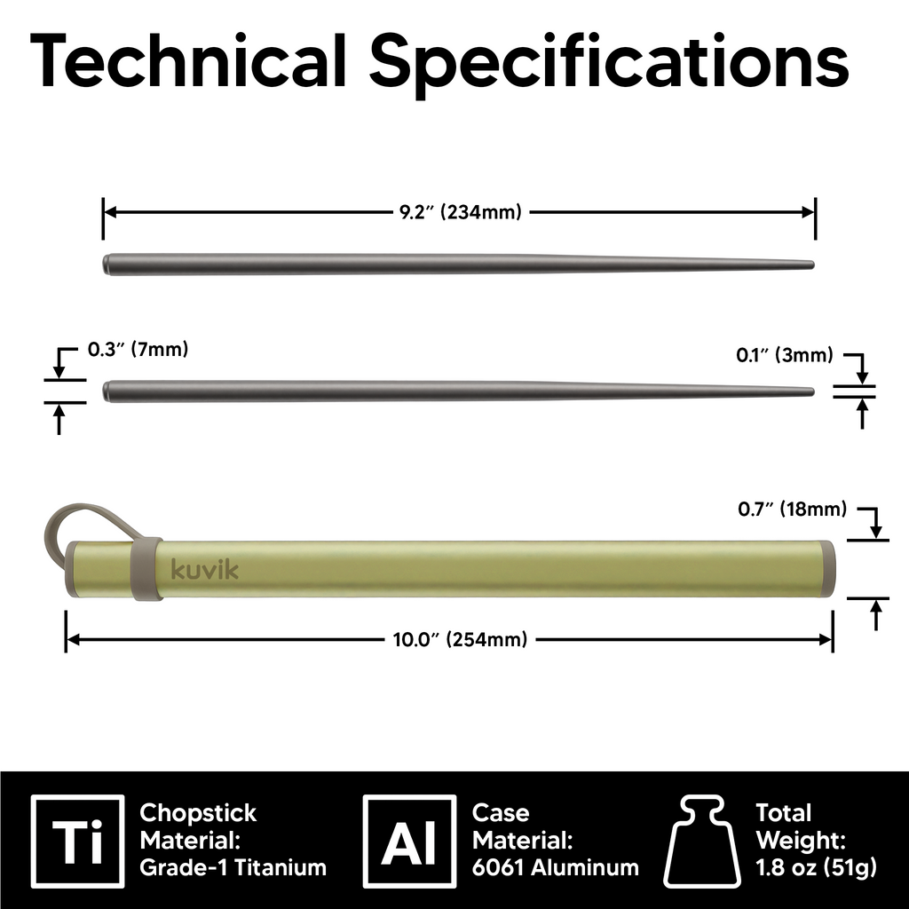 Kuvik Titanium Chopsticks
