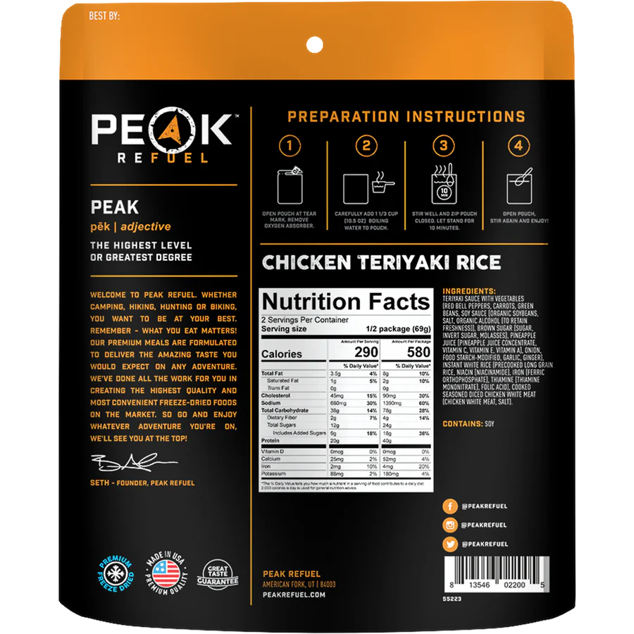 Peak Refuel Chicken Teriyaki Rice