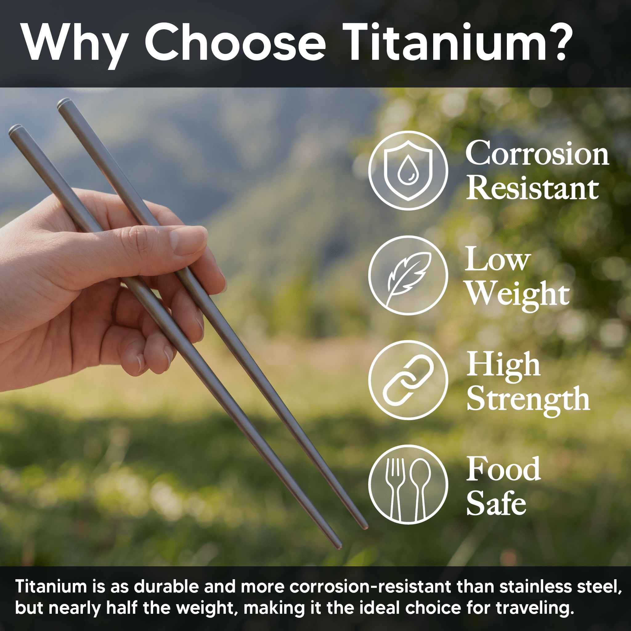 Kuvik Titanium Chopsticks