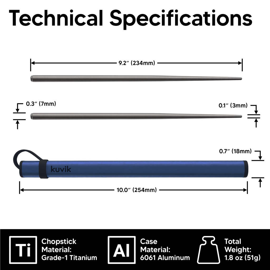 Kuvik Titanium Chopsticks