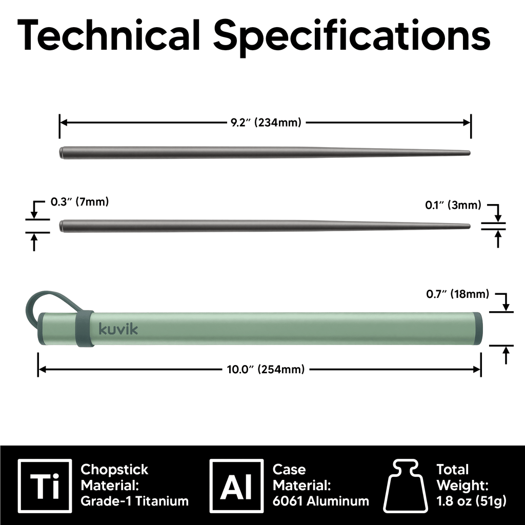 Kuvik Titanium Chopsticks
