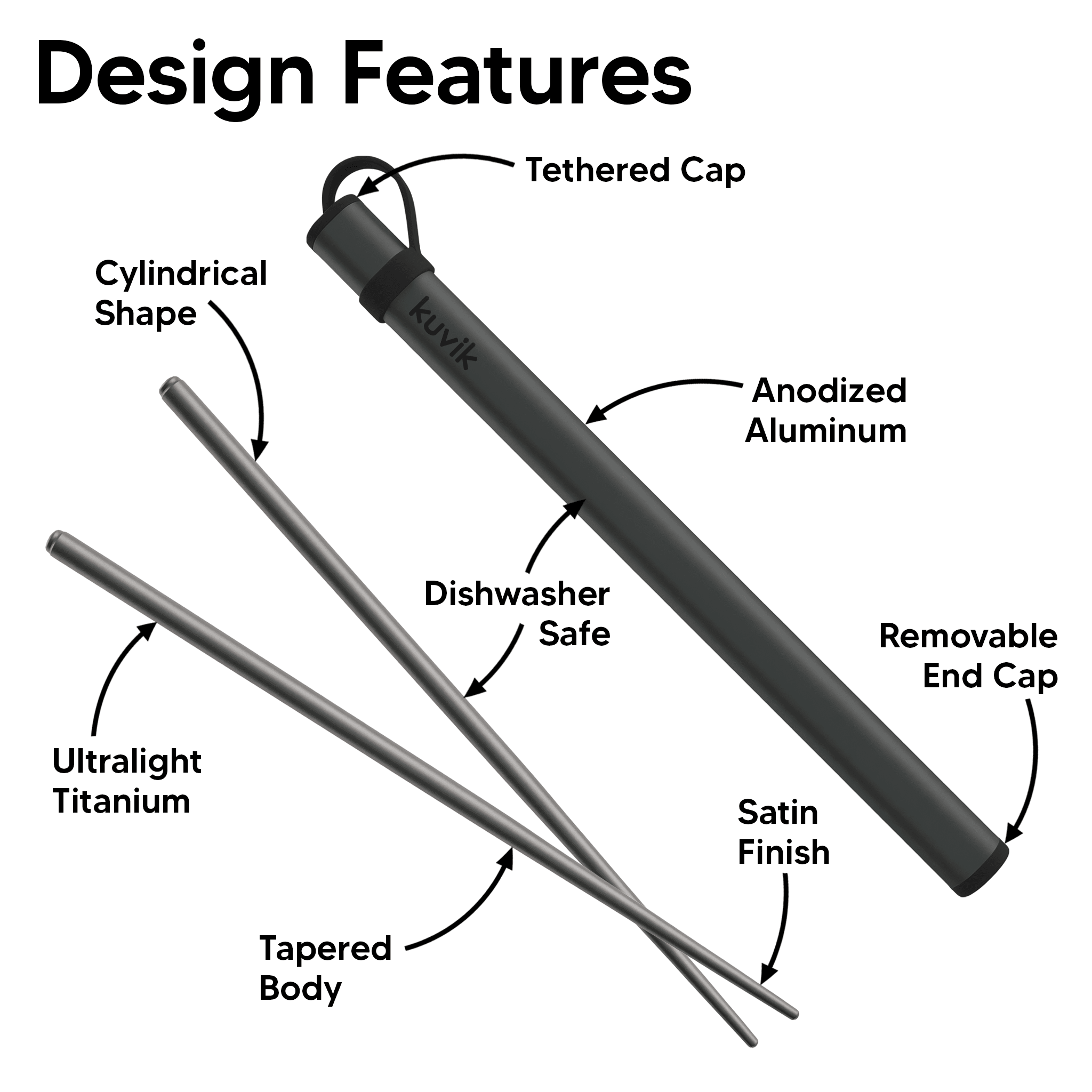 Kuvik Titanium Chopsticks