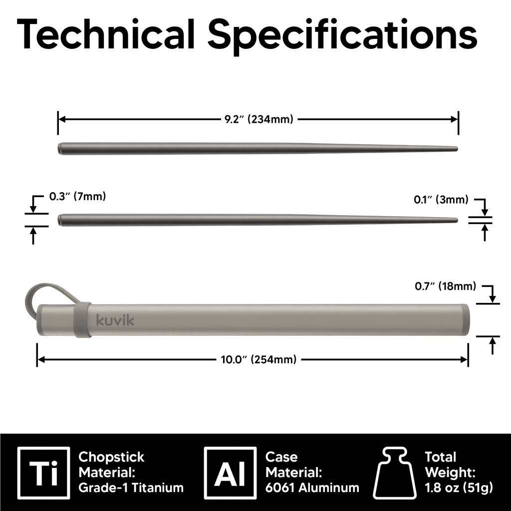 Kuvik Titanium Chopsticks