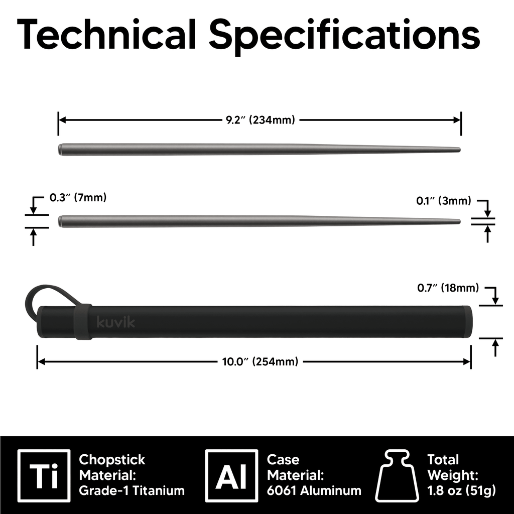 Kuvik Titanium Chopsticks
