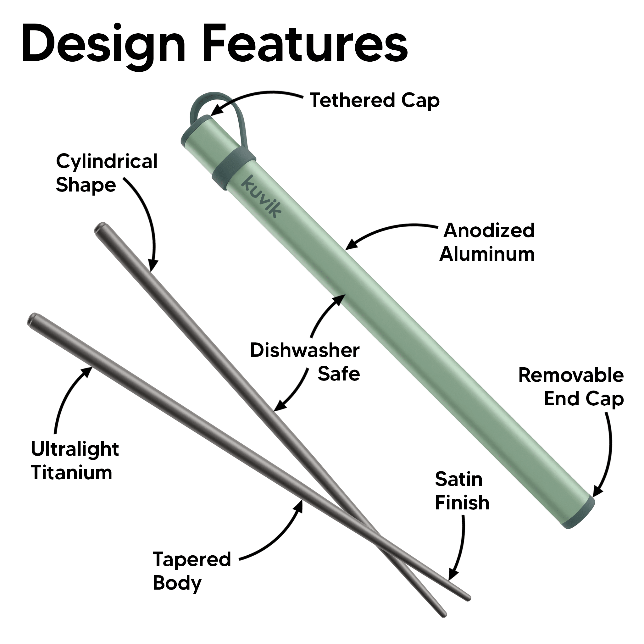 Kuvik Titanium Chopsticks