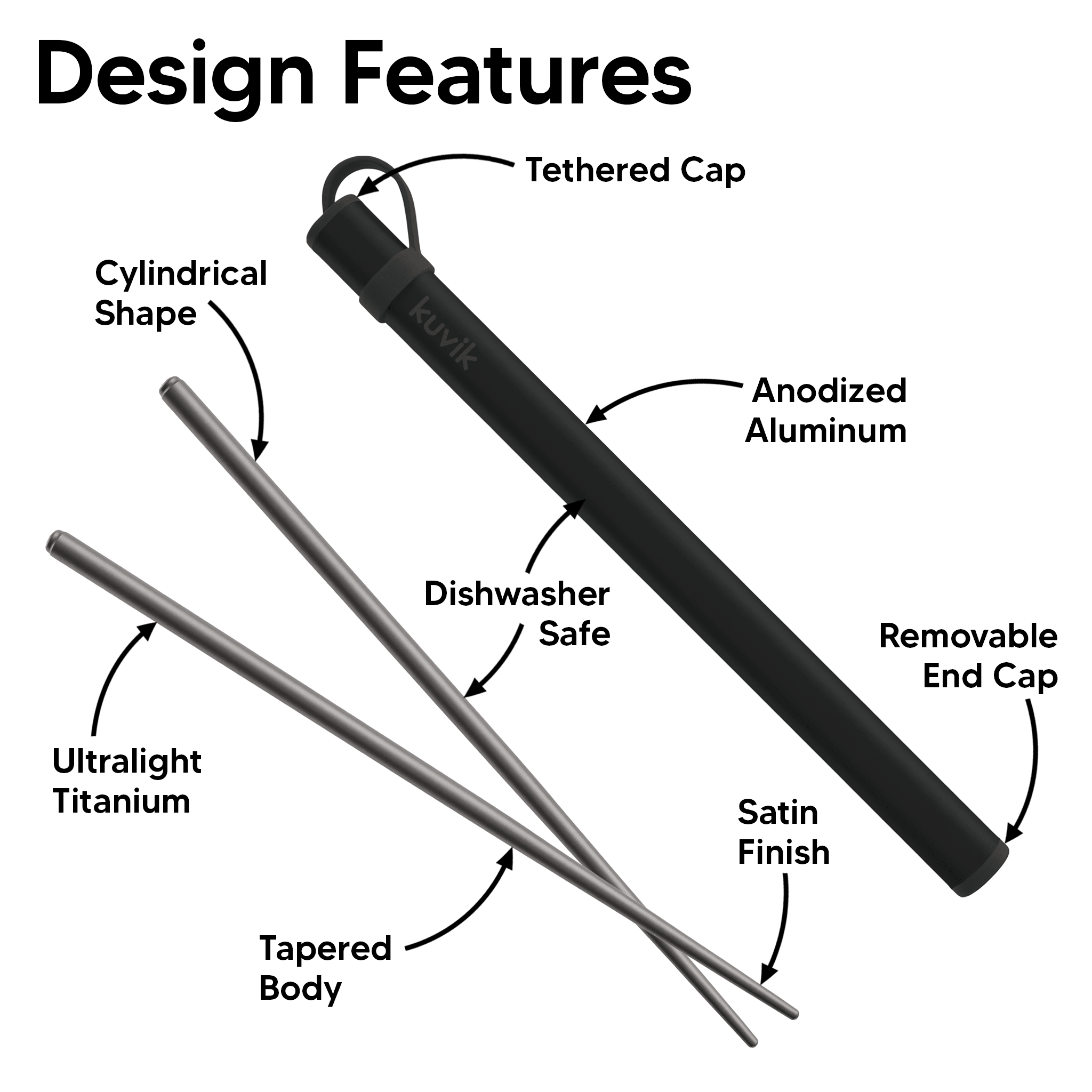 Kuvik Titanium Chopsticks