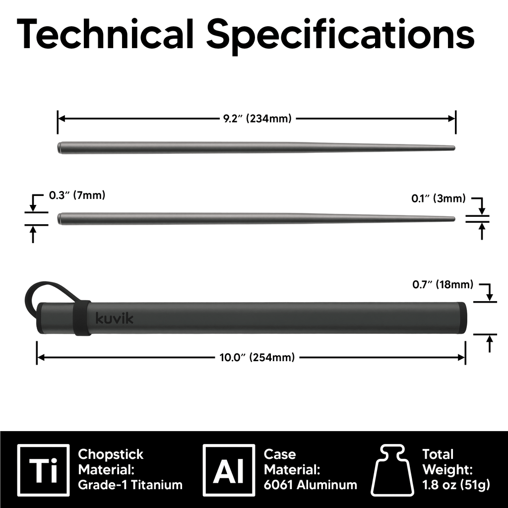 Kuvik Titanium Chopsticks