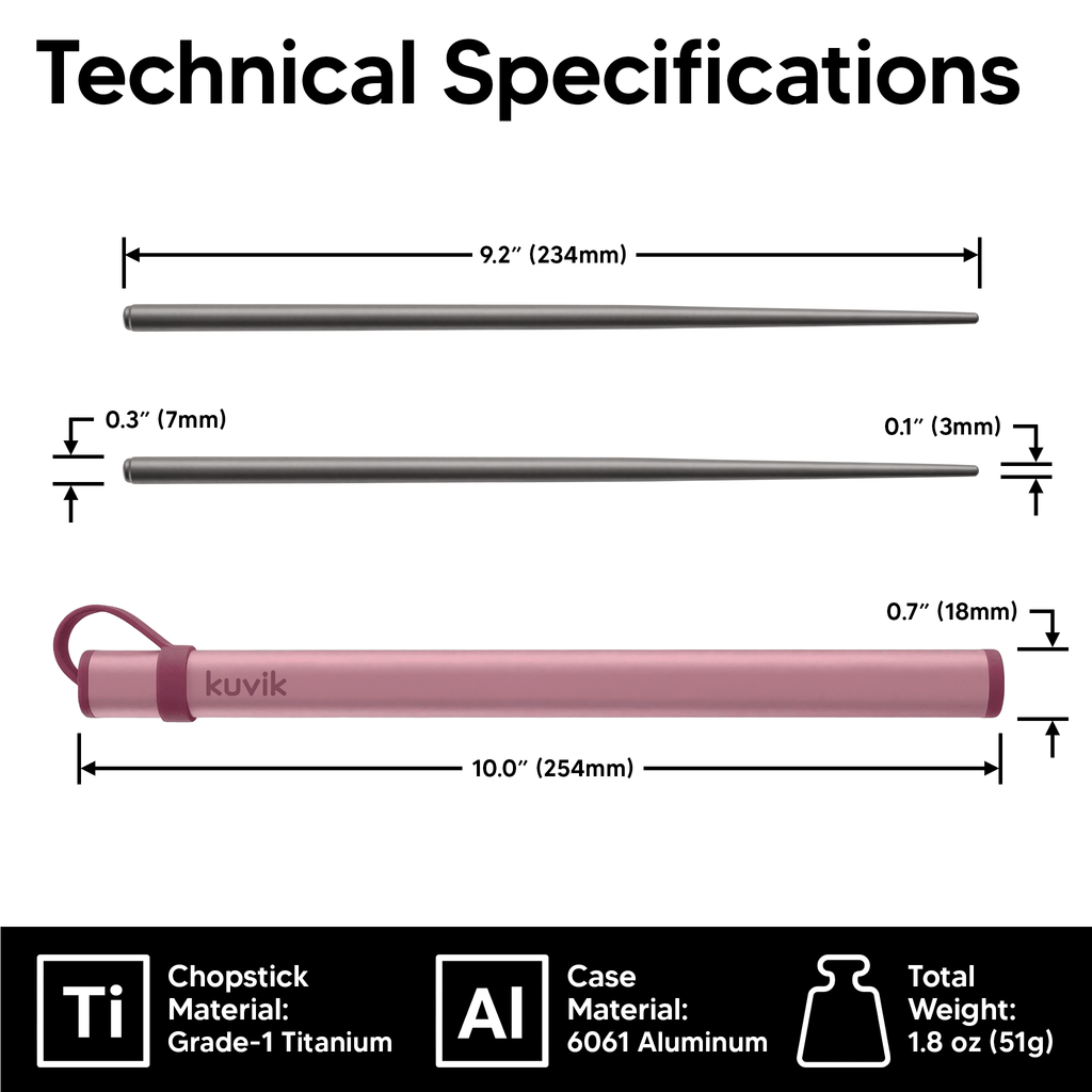 Kuvik Titanium Chopsticks